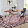 Acekool 2x6 Washable Area Rug – Non Slip, Low Pile, Soft Vintage Distressed Carpet, Foldable, for Living Room, Bedroom, Indigo Blue - 2 of 4