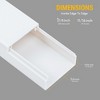 Set of Six 25-inch Cord Covers – 150-inch Total On-Wall Cable Management Kit for Wall-Mounted TV or Computer Cables by Simple Cord (White) - 4 of 4