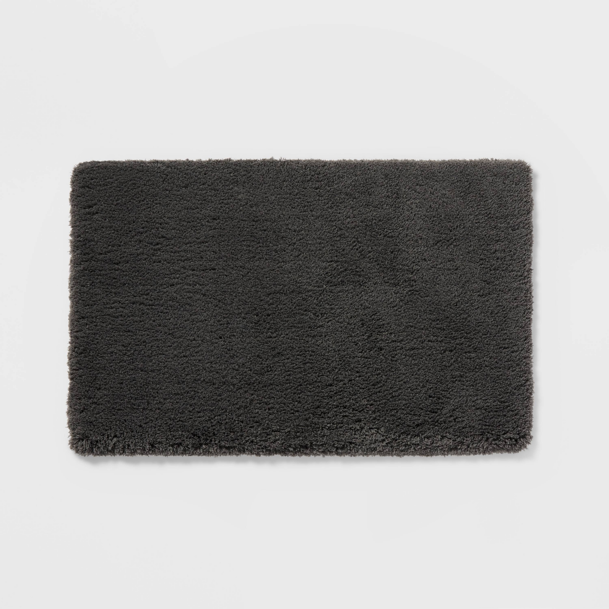 21"x34" Spa Plush Bath Rug Dark Gray - Threshold™