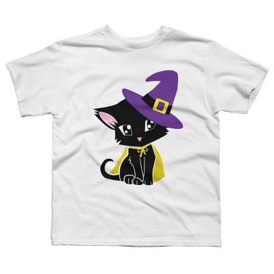 Boy's Design By Humans Halloween Cat By AdrianaOliveira T-Shirt