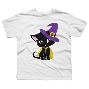 Boy's Design By Humans Halloween Cat By AdrianaOliveira T-Shirt - 1 of 3