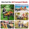 Collapsible Foldable Steel Garden Cart 360lbs, Heavy Duty Folding Utility Wagon Cart 180¡ã Rotating Handle for Camping Shopping - 2 of 4