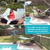 Sunnydaze Two-Person Quilted Fabric Hammock with Spreader Bars - 450 lb Weight Capacity - 3 of 4