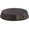 360 Lighting 1 3/4" High Universal Charging Workstation Lamp Base USB Port AC Power Outlet Brown Bronze Finish Metal Single Living Room Bedroom - 2 of 4