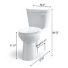 Two-Piece Elongated Toilets, Comfort Height Toilets with 19" Extra Long Bowl Soft-Close Seat & 1.28 GPF Single Flush, 12" Rough in ADA Toilet - 4 of 4