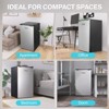 YASHE 3.2 Cu.Ft Mini Fridge with Freezer, Single Door, Adjustable Thermostat, Reversible Door, Compact for Bedroom, Office, Dorms - 4 of 4