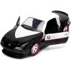 1990 Mazda Miata Black & White w/Graphics & Ghost Spider Figure "Spider-Man" "Marvel" Series 1/32 Diecast Model Car by Jada - 2 of 4