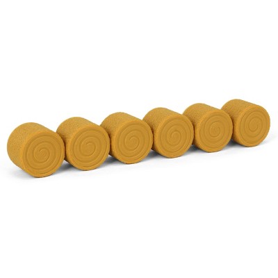 1/64 Pack of 6 Round Straw Bales, 3D Printed Farm Model RW-26