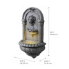Teamson Home 32" 2-Tier Lion Head Stone Waterfall Fountain Natural Stone - 4 of 4