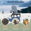 WestinTrends Malibu Kids Outdoor HDPE Plastic Adirondack Patio Chairs with Cup Holders (Set of 2) - 3 of 4