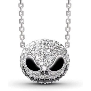 Nightmare Before Christmas Necklace - Skull Pendant Gothic Jewelry for Women - 1 of 4