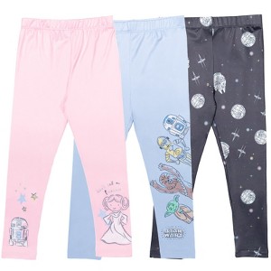 Star Wars C-3PO Princess Leia Chewbacca 3 Pack Leggings - 1 of 4