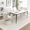 SEYNAR Modern Velvet 360 Degree Swivel Armless Dining chair Set of 4 - 2 of 4