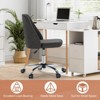 SEVOBAL Task and Office Chairs Fabric Armless Office Chair, Adjustable Height Swivel Desk Chair with Wheels for Workspace, Black, 20.4"*22.8"*29.3" - 4 of 4
