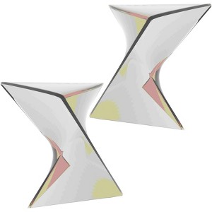 LeisureMod Randolph Stackable Side Table – Modern Triangular Design Accent Table – Versatile for Living Room, Bedroom, or Office Room, Set of 2 - 1 of 4