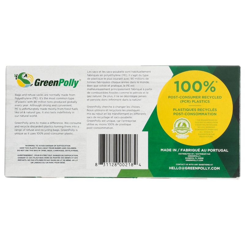 GreenPolly Drawstring Trash Bags - 13 Gallon - 20ct, 3 of 5
