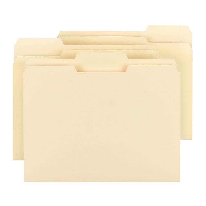 Smead File Folder, 1/3-Cut Tab, Assorted Position, Letter Size, Manila, 24 per Pack (11928), 2 of 8