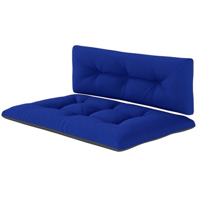 Outsunny 2 Seater Pallet Cushions Outdoor 3.9 in. Thick Replacement Cushions with Tufted Design for Garden, Patio