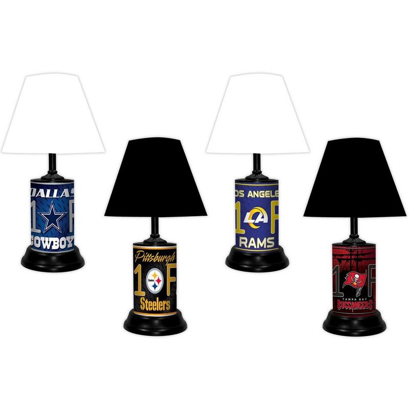 NFL 18-inch Desk/Table Lamp with Shade, #1 Fan with Team Logo, Washington Commanders, 3 of 4
