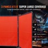 VEVOR Welding Screen with Frame, 6' x 6' 3 Panel Welding Curtain Screens, Flame-Resistant Vinyl Welding Protection Screen on 12 Swivel Wheels, Red - 3 of 4