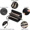 Ladies' clutch bag with anti-theft wrist strap,leather wallet,large-capacity credit card holder,handle-style carry strap - 4 of 4
