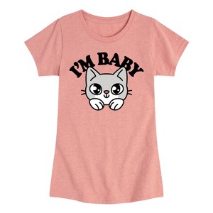 Girls' - Instant Message - Cat I'm Baby Fitted Short Sleeve Graphic T-Shirt - 1 of 4