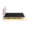 GustoWave 61.8'' x 81.7'' Floating Bed Frame with LED Lights, Velvet Queen Size Platform Bed with Headboard, No Box Spring Needed, Pink - 4 of 4