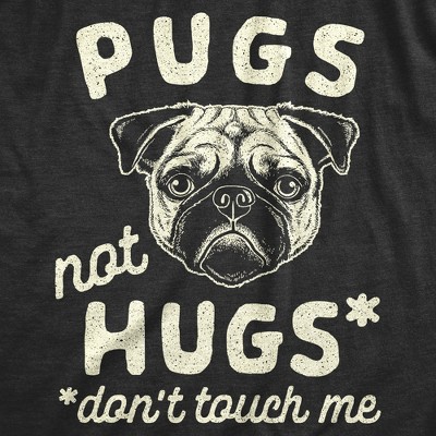 Мужские футболки Crazy Dog T-Shirts, Inc. Mens Pugs Not Hugs Don't Touch Me T Shirt Funny Dog Social Distancing Quarantine Tee - Crazy Dog Men's T Shirt For Dog Lovers Black M — фото 2