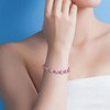 EVERLY JEWELRY | Rose Plated Sterling Silver 25 CT TGW Rose de France Amethyst-Africa Bracelet, 7.25-inch - 3 of 4
