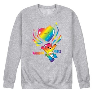 Men's - Care Bears - Rainbow Vibes Graphic Fleece Sweatshirt - 1 of 4