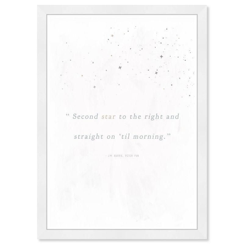 19&#34; x 13&#34; Second Star Motivational Quotes Framed Wall Art Gray - Olivia&#39;s Easel, 1 of 6