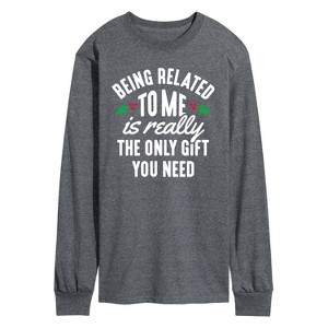 Men's - Instant Message - Being Related to Me Long Sleeve Graphic T-Shirt - 1 of 4