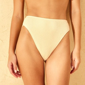 Women's Pucker Textured High Waist Extra High Leg Extra Cheeky Bikini Bottom - Wild Fable™ - 1 of 4