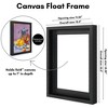 Americanflat 5.5x14 Collage Picture Frame with Shatter-Resistant Glass - Fits Three 4x4 Photos or One 5.5x14 Photo - Signature Collection - Black - 2 of 4