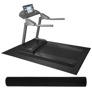 BalanceFrom Fitness 5 x 7 Feet 1/4 Inch Thick High Density Easy Maintenance Gym Equipment Mat for Floor Protection from Heavy Gym Equipments, Black - 1 of 4