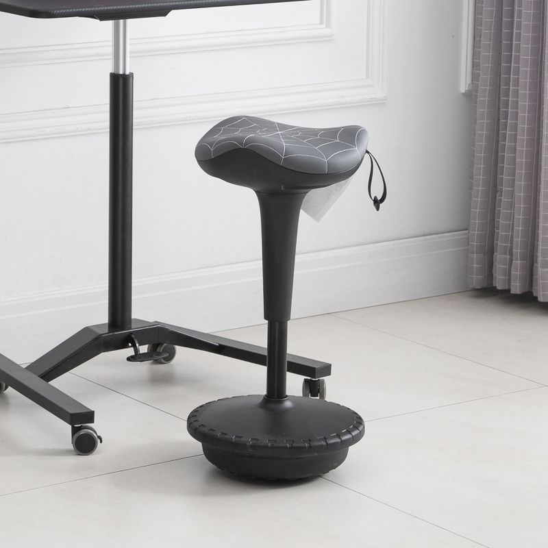 Vinsetto Lift Wobble Stool Standing Chair with 360° Swivel, Tilting Balance Chair with Adjustable Height and Saddle Seat for Active Sitting, Gray, 3 of 9