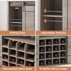 Farmhouse Wine Bar Cabinet with Sliding Barn Door, 47" Kitchen Bar Cabinet with Wine & Glass Rack, Storage Shelves, for Dining Room, Living Room - 2 of 4