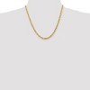 Black Bow Jewelry Men's 5mm, 10k Yellow Gold Diamond Cut Solid Rope Chain Necklace - 2 of 4
