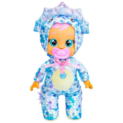 Cry Babies Tiny Cuddles Dinos Tina with Triceratops Dinosaur Themed Metallic Pajamas 9" Baby Doll