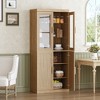 MAYEERTY Freestanding Storage Cabinet Wooden Decorative Cabinets for Home, Office, Small Space, Brown, 36*31*16in - 2 of 4