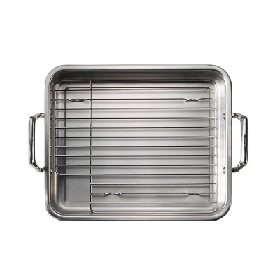 Gourmet Stainless Steel Broiler Pan with Rack - Thumbnail 3