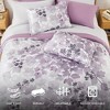 9Pcs Ultimate Touch BIAB Comforter Set, Botanical Pattern Trending Design Bedding Set with Matching Shams & Flat Sheet, Purple, Queen - 4 of 4