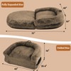Convertible Human Dog Bed for Adults, 71"x43"x10" Large Nap Bed with Washable Removable Faux Fur Cover, Portable Lounger for Home - 2 of 4
