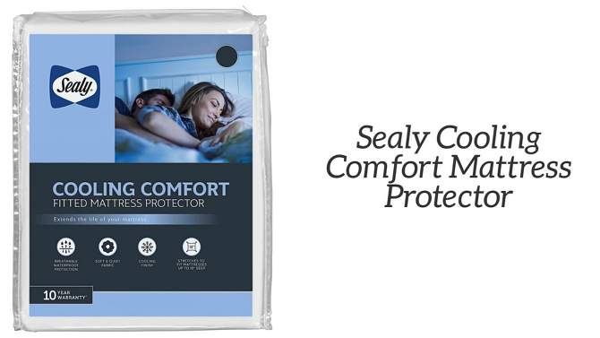 Sealy Cooling Comfort Mattress Protector, 2 of 8, play video
