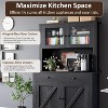 Freestanding Kitchen Pantry Cabinet with Drawers and Hutch, Adjustable Shelves and Microwave Stand, 63-Inch Tall Storage Unit for Dining Rooms - 4 of 4