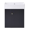 Kumasinova 21.6" Freestanding/Floating Bathroom Storage Cabinet,Bathroom Vanity with Ceramic Sink,Right/Left-Side Bathroom Cabinet for Small Bathroom - 2 of 4