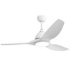 TOBILI 52 Inch Ceiling Fan with Light and 6-speed 3 ABS Fan Blades White for Bredoom Patio - 2 of 4