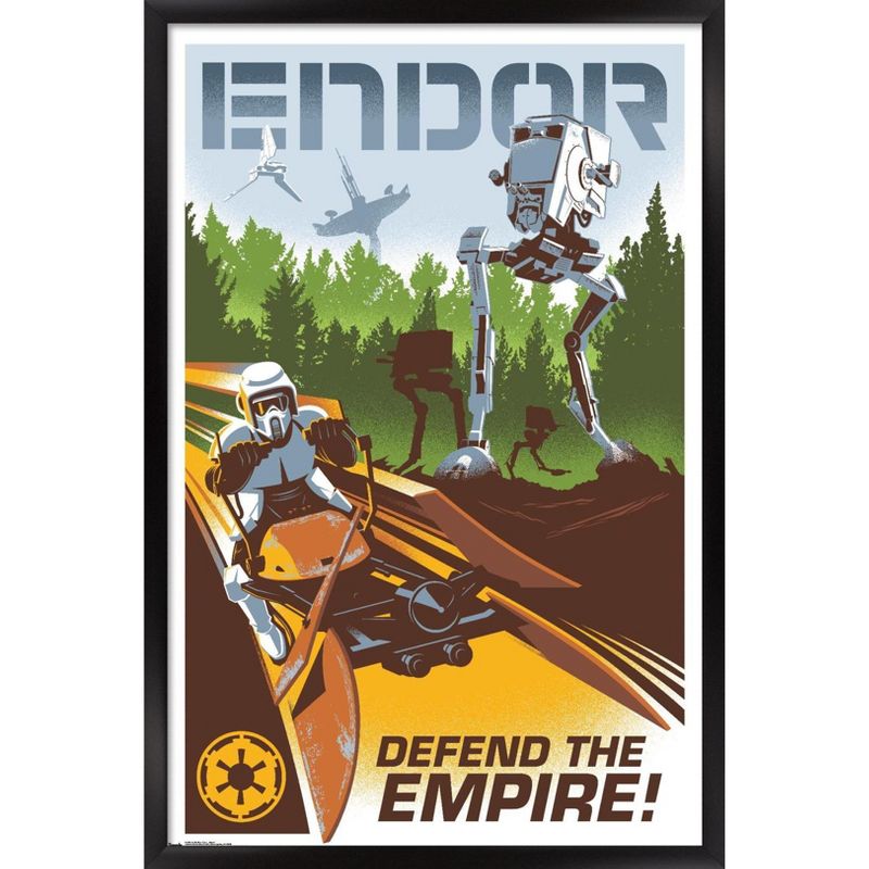 Trends International 24X36 Star Wars: The Return of the Jedi - Endor Framed Wall Poster Prints, 1 of 7