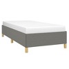 vidaXL Twin XL Bed Frame, Fabric Upholstered Platform Bed Frame, Dark Gray, No Mattress - 2 of 4