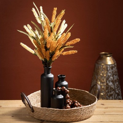 Modern Matte Black Ceramic Vase Trio for Elegant Table Decor